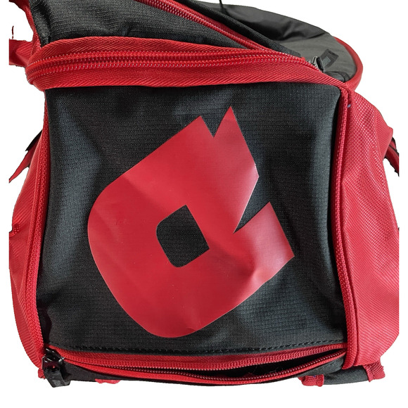 DeMarini Texas GPS Baseball Bagpack With Logo Red and Black - Picture 6 of 16